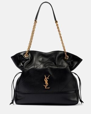 Saint Laurent Jamie Shopping Medium Leather Tote Bag - Black
