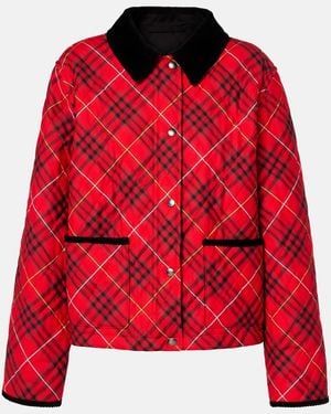 Burberry Quilted Cropped Jacket - Red