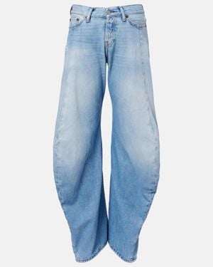 Acne Studios 2006F Distressed Wide-Leg Jeans - Blue
