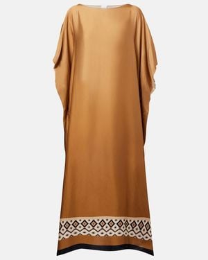 Max Mara Caftan Belli De Saten - Marrón