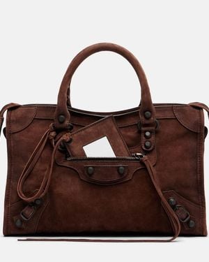 Balenciaga Bolso Le City Small De Ante - Marrón