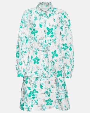 Dorothee Schumacher Floral Cotton Poplin Shirt Dress - Blue
