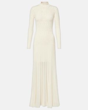 Isabel Marant Gisole Pointelle Turtleneck Maxi Dress - White