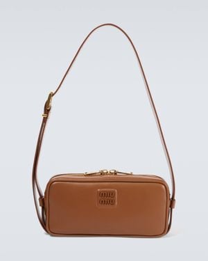 Miu Miu Leather Shoulder Bag - Brown