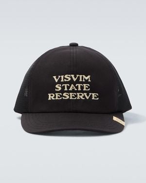 Visvim Logo Cotton Baseball Cap - Black