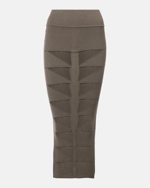 Rick Owens Jersey Pencil Skirt - Grey