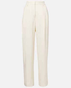 TOTEME High-Rise Straight Pants - Natural