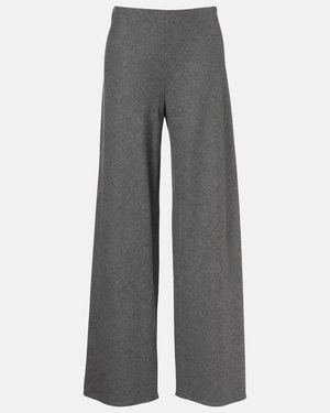 Vince High-Rise Wide-Leg Trousers - Grey