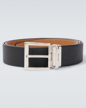 Prada Wendbarer Guertel Aus Saffiano-Leder - Schwarz
