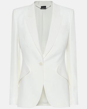 McQueen Crepe Peak Jacket - White