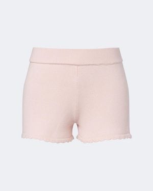 Posse Maisie Knitted Wool Shorts - Pink