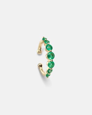 SHAY Gradual Round 18Kt Ear Cuff With Emeralds - Blue