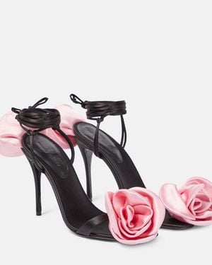 Magda Butrym Floral-Applique Sandals - Pink