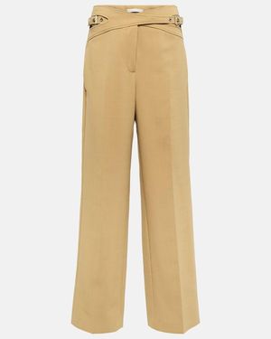 Dion Lee Interlock High-Rise Wide-Leg Pants - Natural