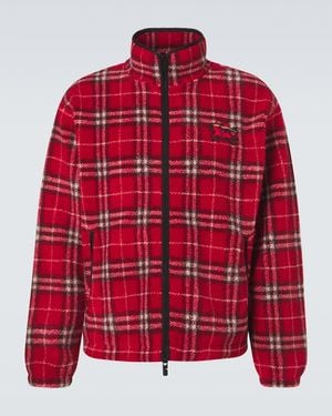 Burberry Check Wool-Blend Jacket - Red