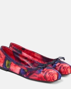 Christian Louboutin Mamadrague Satin Flat - Red