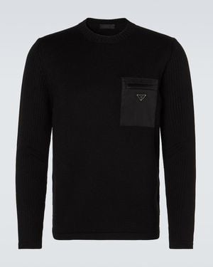 Prada Pullover Aus Schurwolle - Schwarz