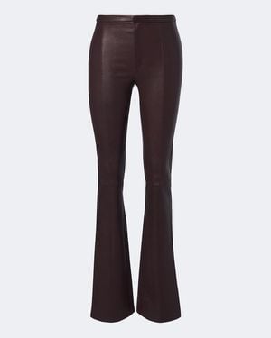 Stouls Icham Leather Flared Trousers - Purple