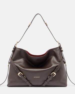 Givenchy Schultertasche Voyou Medium Aus Leder - Braun