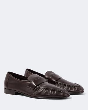 The Row Soft Leather Loafers - Brown