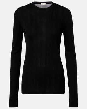 The Row Top Dantea Aus Baumwoll-Jersey - Schwarz