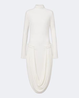 Stella McCartney Midikleid Aus Jersey - Weiß