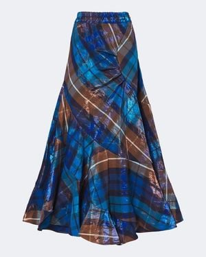 Vivienne Westwood Plaid Maxi Skirt - Blue