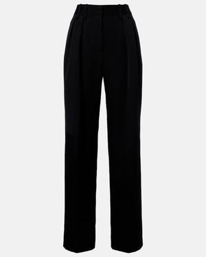 Jil Sander Wool Wide-Leg Pants - Black