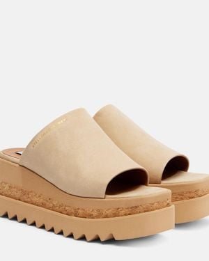 Stella McCartney Sneak-Elyse Platform Mules - Natural