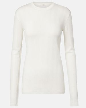 The Row Dantea Cotton Jersey Top - White