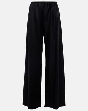 The Row Gala Virgin Wool Wide-Leg Pants - Black