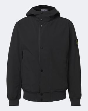 Stone Island Chaqueta Tecnica Con Capucha - Negro