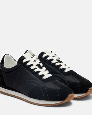 TOTEME Suede-Trimmed Trainers - Black