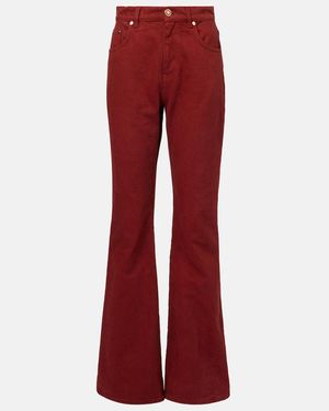 Gabriela Hearst Jeans Bootcut Willa De Tiro Alto - Rojo