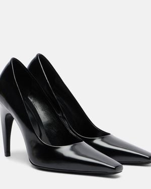 Jude Fame Leather Pumps - Black
