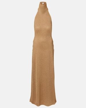 Oséree Lumiere Ring Turtleneck Dress - Natural