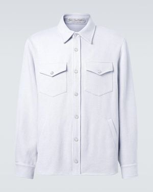 God's True Cashmere Explorer Cashmere And Cotton Denim Jacket - Blue