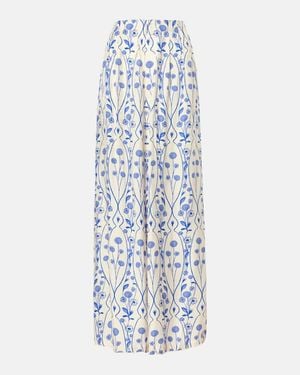 Agua Bendita Pinon Printed Palazzo Trousers - Blue