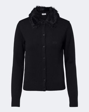 Loewe Cardigan Double L Aus Wolle - Blau