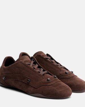 Balenciaga City Suede Trainers - Brown