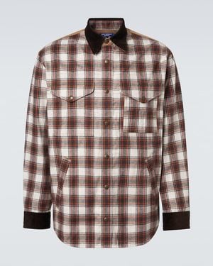 Junya Watanabe Checked Cotton Flannel Jacket - Brown