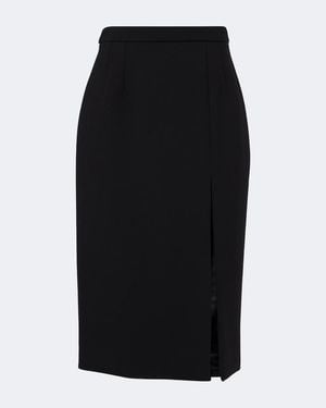 Dolce & Gabbana Wool-Blend Pencil Skirt - Black