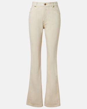 Balmain High-Rise Bootcut Jeans - Natur