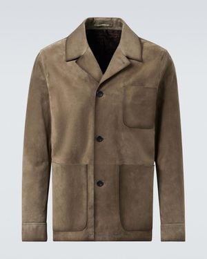 Berluti Patina Suede Jacket - Brown