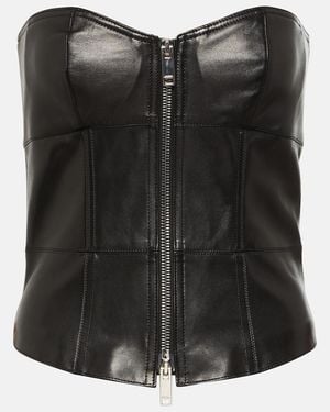 Isabel Marant Etna Leather Bustier - Black