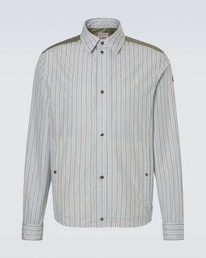 Moncler Hemd Aus Baumwollpopeline - Grau