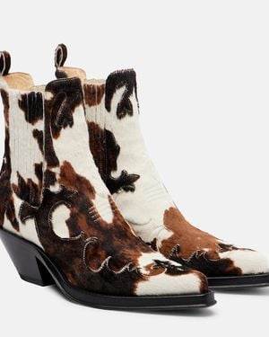 Gabriela Hearst Botas Cowboy Cassidy De Pelo De Becerro - Marrón