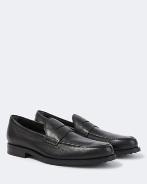 Tod's Leather Penny Loafers - Black