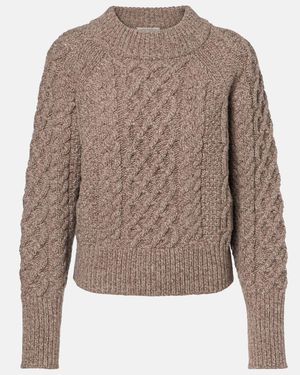 Emilia Wickstead Jersey Trenzado Emory De Lana - Gris