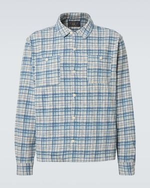 RRL Chemise En Coton Et Lin A Carreaux - Bleu